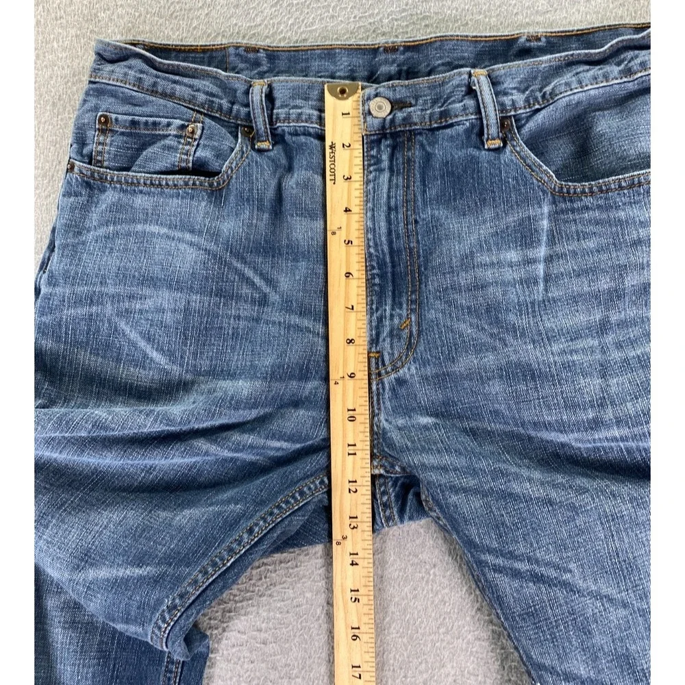 Levis 559 Jeans Men 38x30 Blue Med‎ Wash Relaxed Straight Whiskering City Preppy